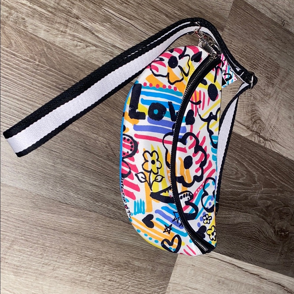 Brighton Graffiti Love Zipper Crossbody Belt Bag Fanny Pack